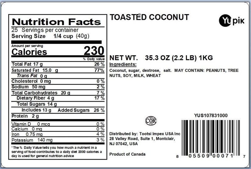 Yupik Toasted Coconut Flakes - Sweetened - Image 2